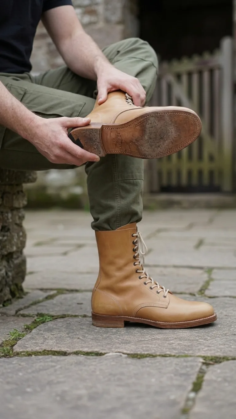 WW2 Fallschirmjäger Boots — 2nd Pattern (Handmade Leather)