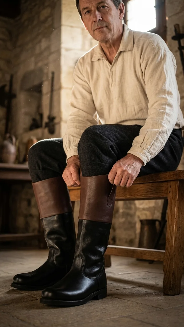 Revolutionary War Riding Boot — Leather Reproduction