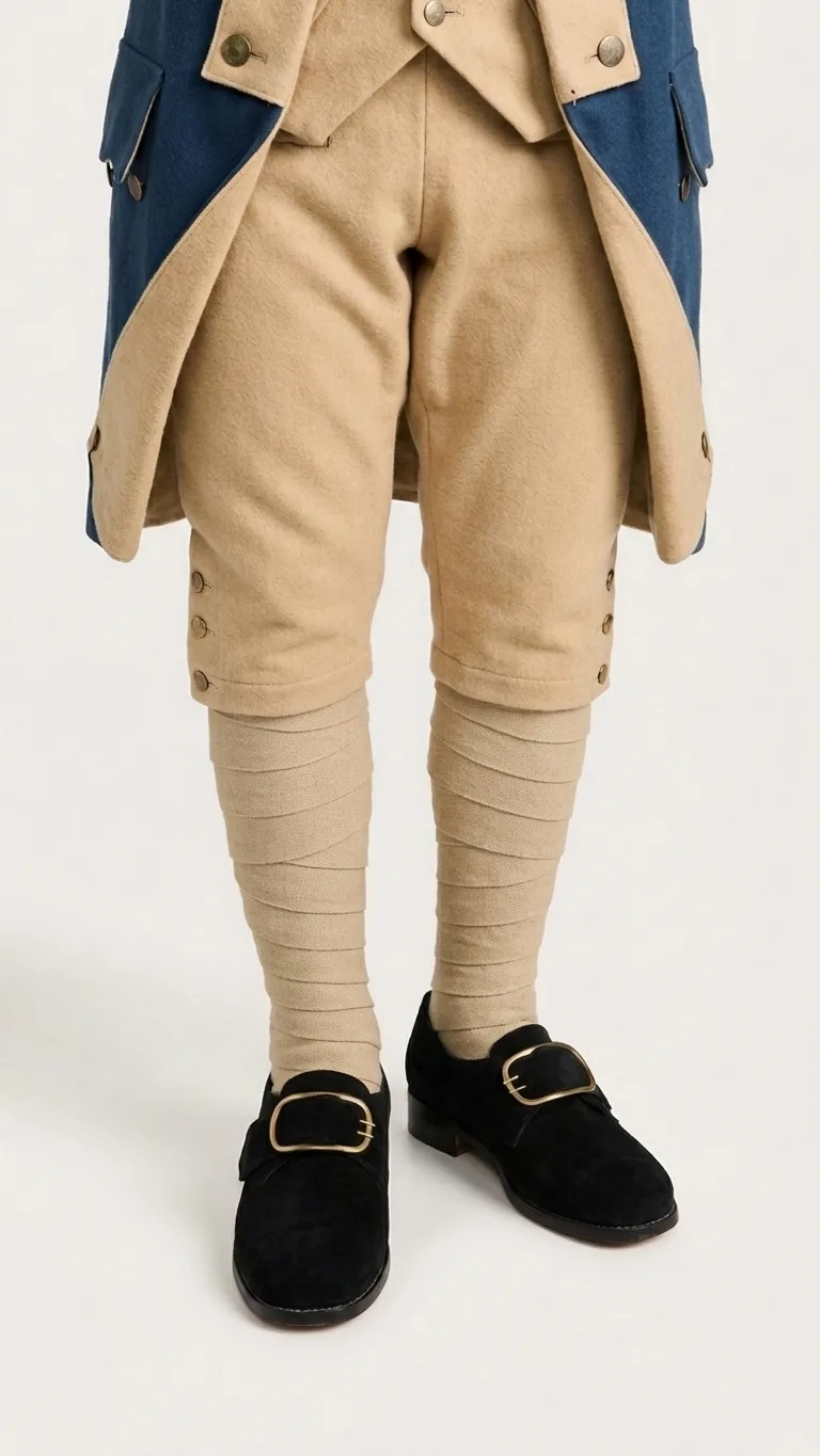 Colonial Buckle Shoes – Rough-Out Black Leather