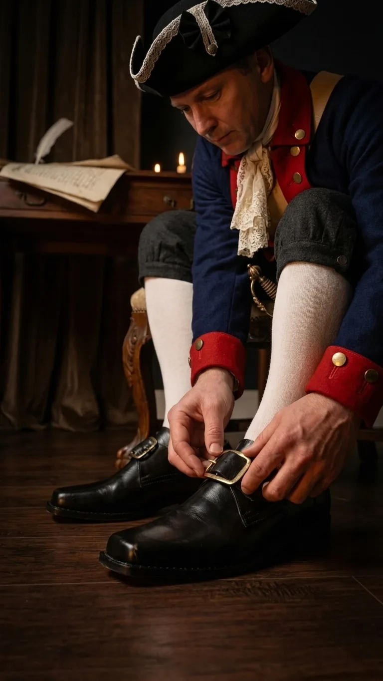 18th Century Buckle Shoes — High‑Quality Leather