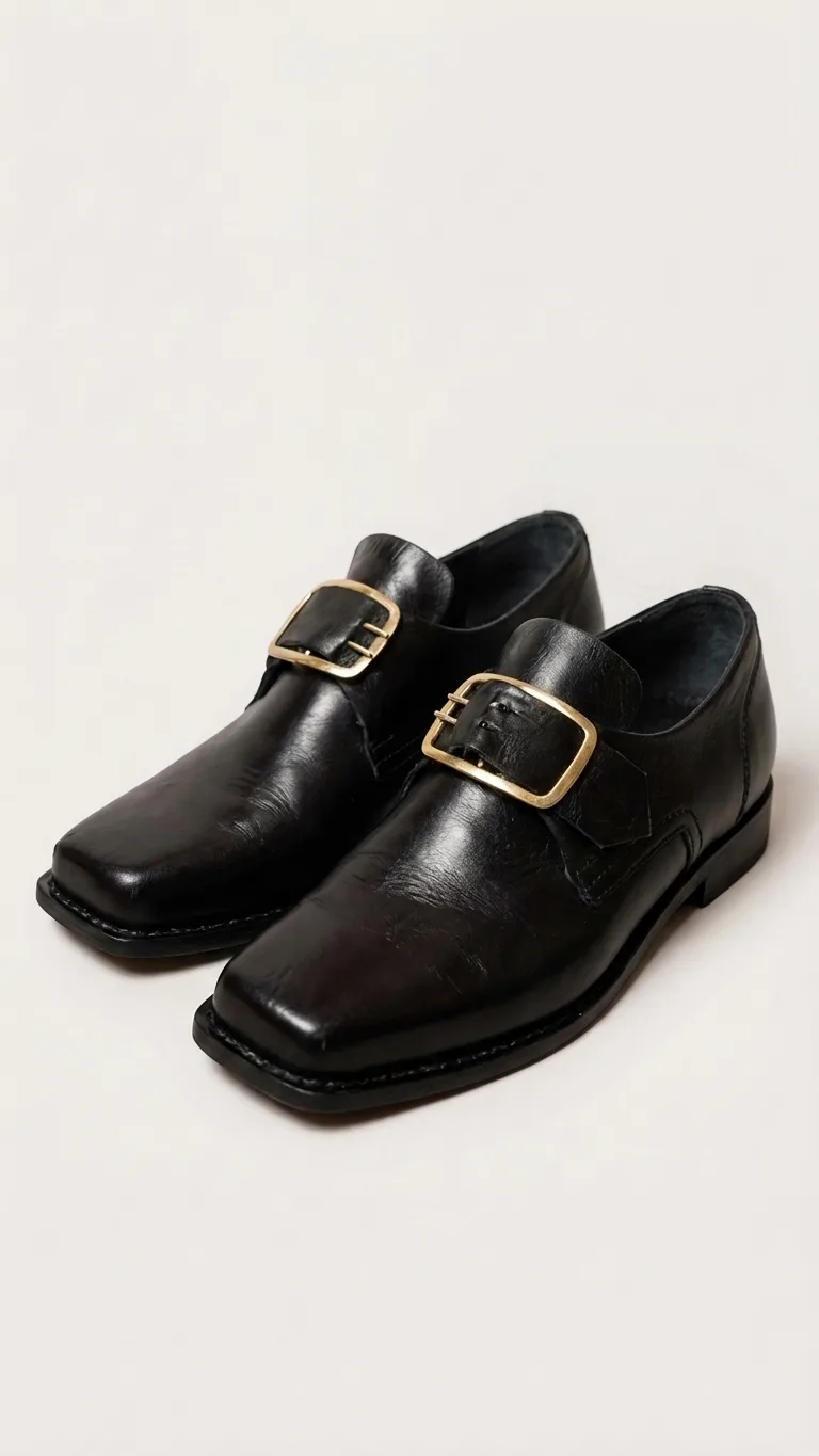 18th Century Buckle Shoes — High‑Quality Leather
