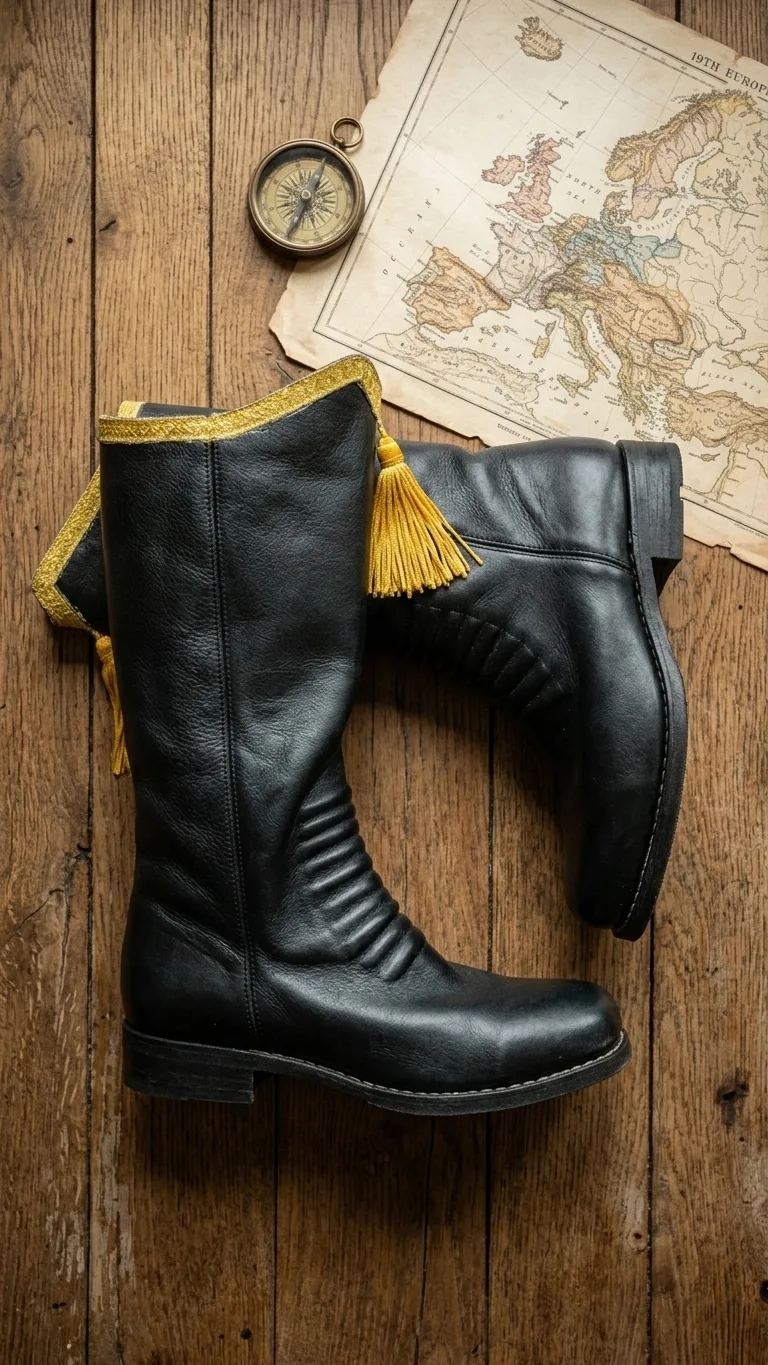 Hessian Style Military Tassel Boots