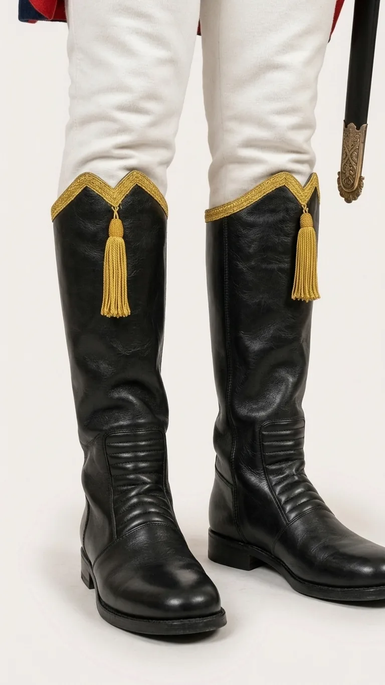 Hessian Style Military Tassel Boots