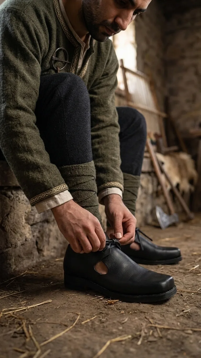 Handmade 17th Century Leather Shoes