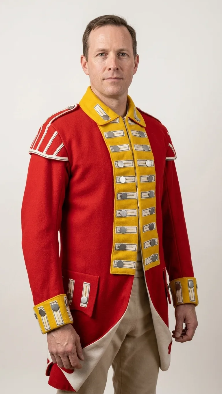 Revolutionary War Wool Coat – His Majesty’s 10th Regiment Uniform Replica | British Redcoat Jacket