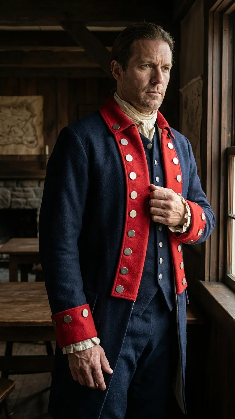 Continental Regimental Coat — Revolutionary War 18th-Century Wool Uniform Jacket
