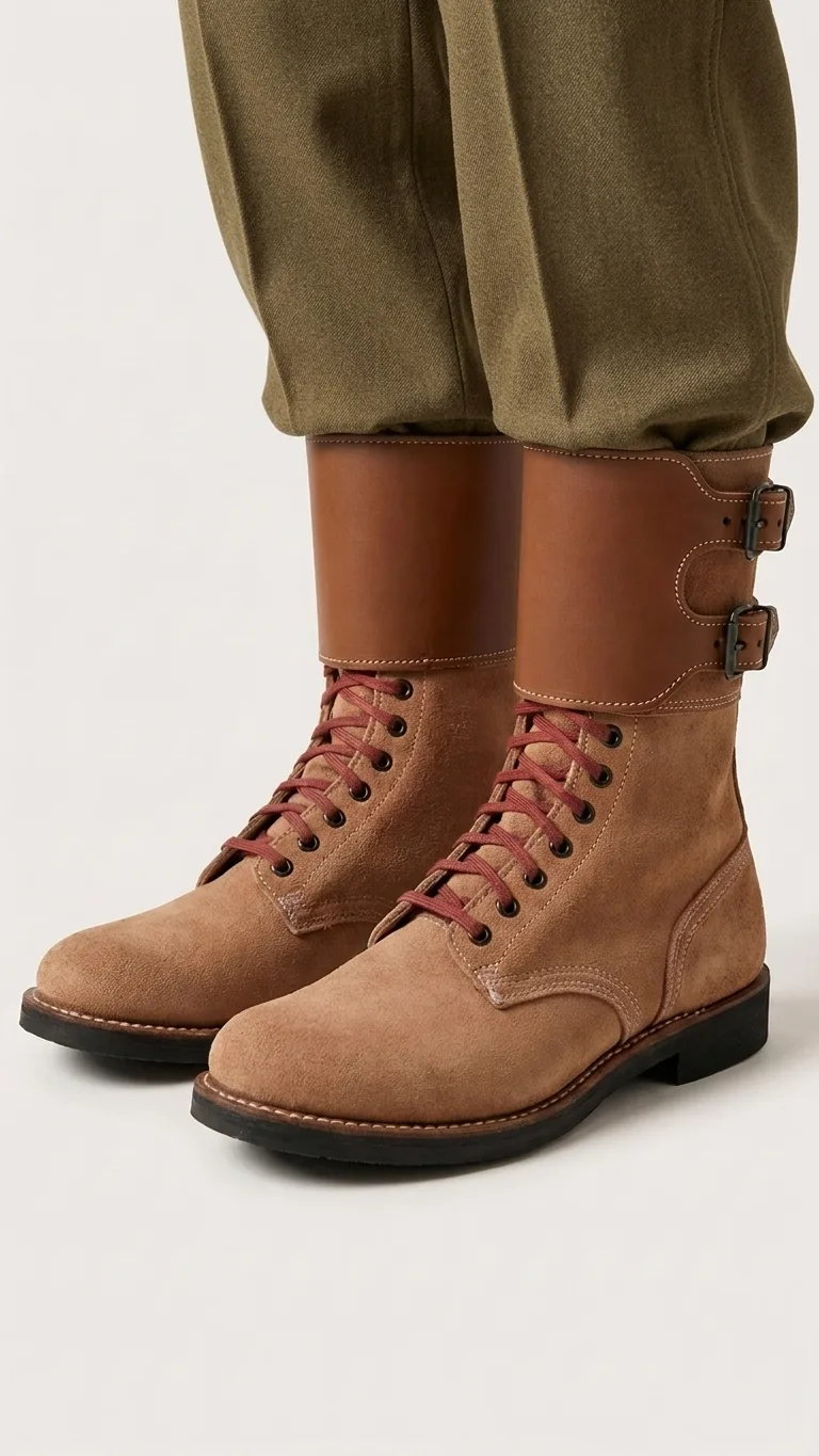 WW2 US Army Leather Buckle Boots – WWII Military Combat Boots