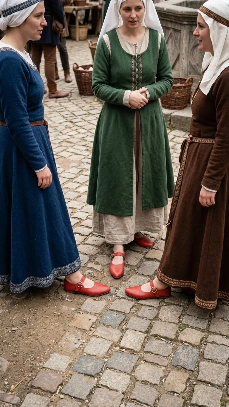 18th Century Ladies Shoes Handmade – Genuine Cowhide Leather Historical Reenactment Shoes