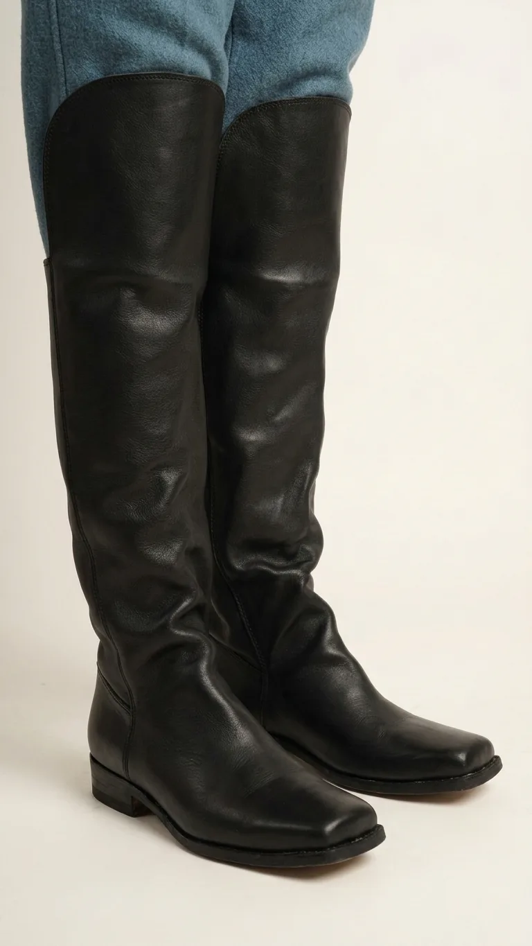 Civil War Cavalry Knee Flap Boots – Authentic 19th Century Military Riding Boots