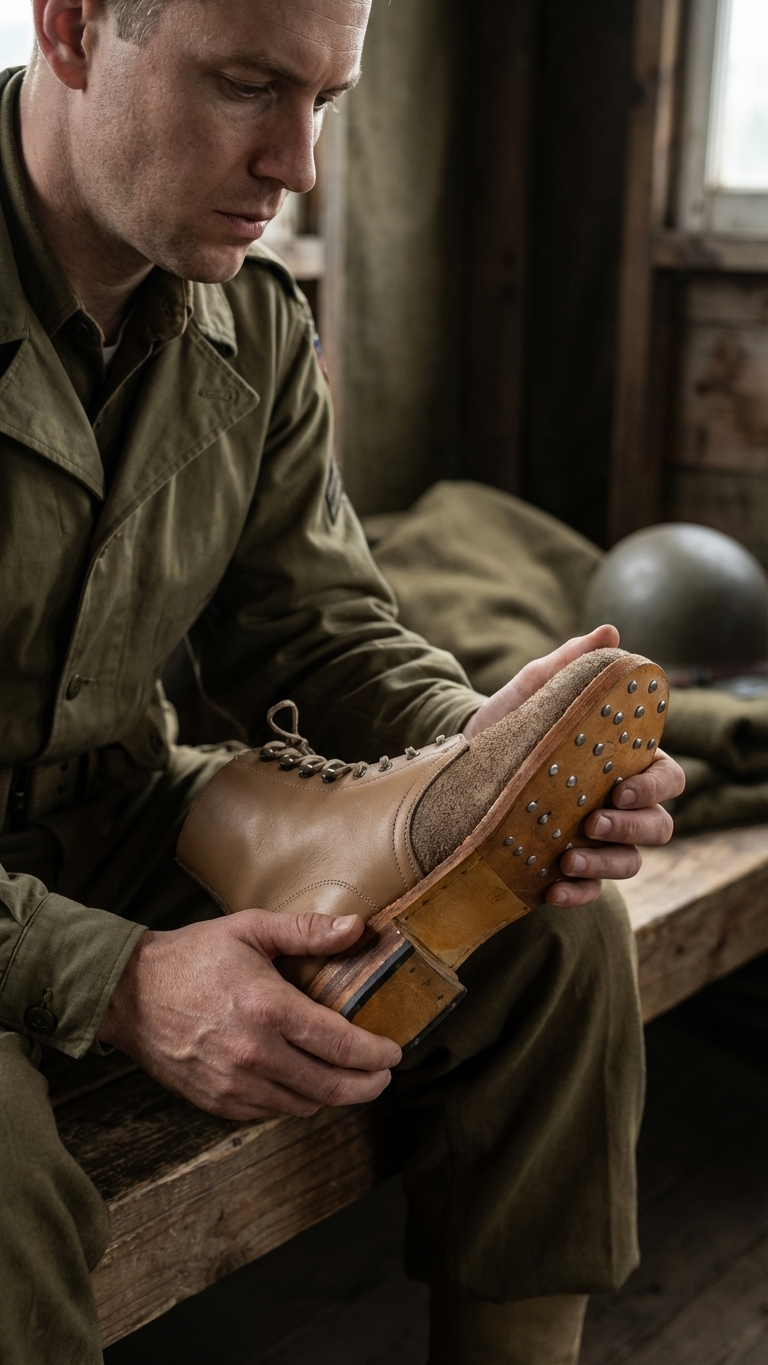WW2 German M37 Low Boots with Hobnails