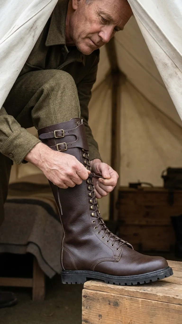 WWII German SA Kampfzeit Tall Boots – Early Brown Leather Sturmabteilung Riding Boots – Pre-1934