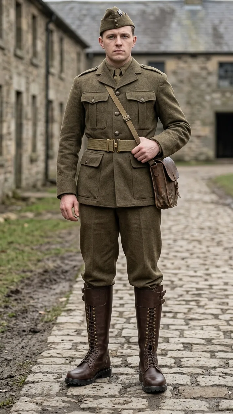 WWII German SA Kampfzeit Tall Boots – Early Brown Leather Sturmabteilung Riding Boots – Pre-1934