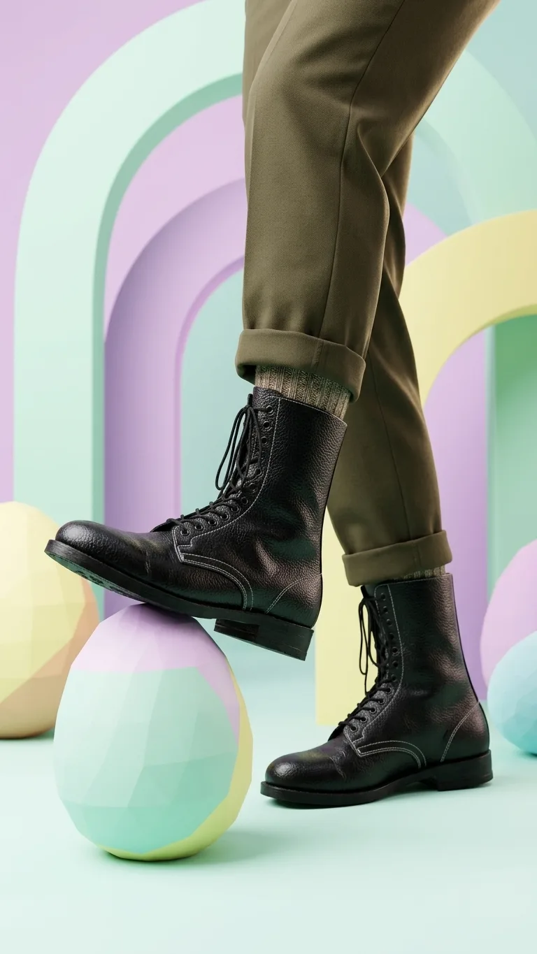 World War II Front Lace Paratrooper Boots – Vintage Military Combat Leather Boots