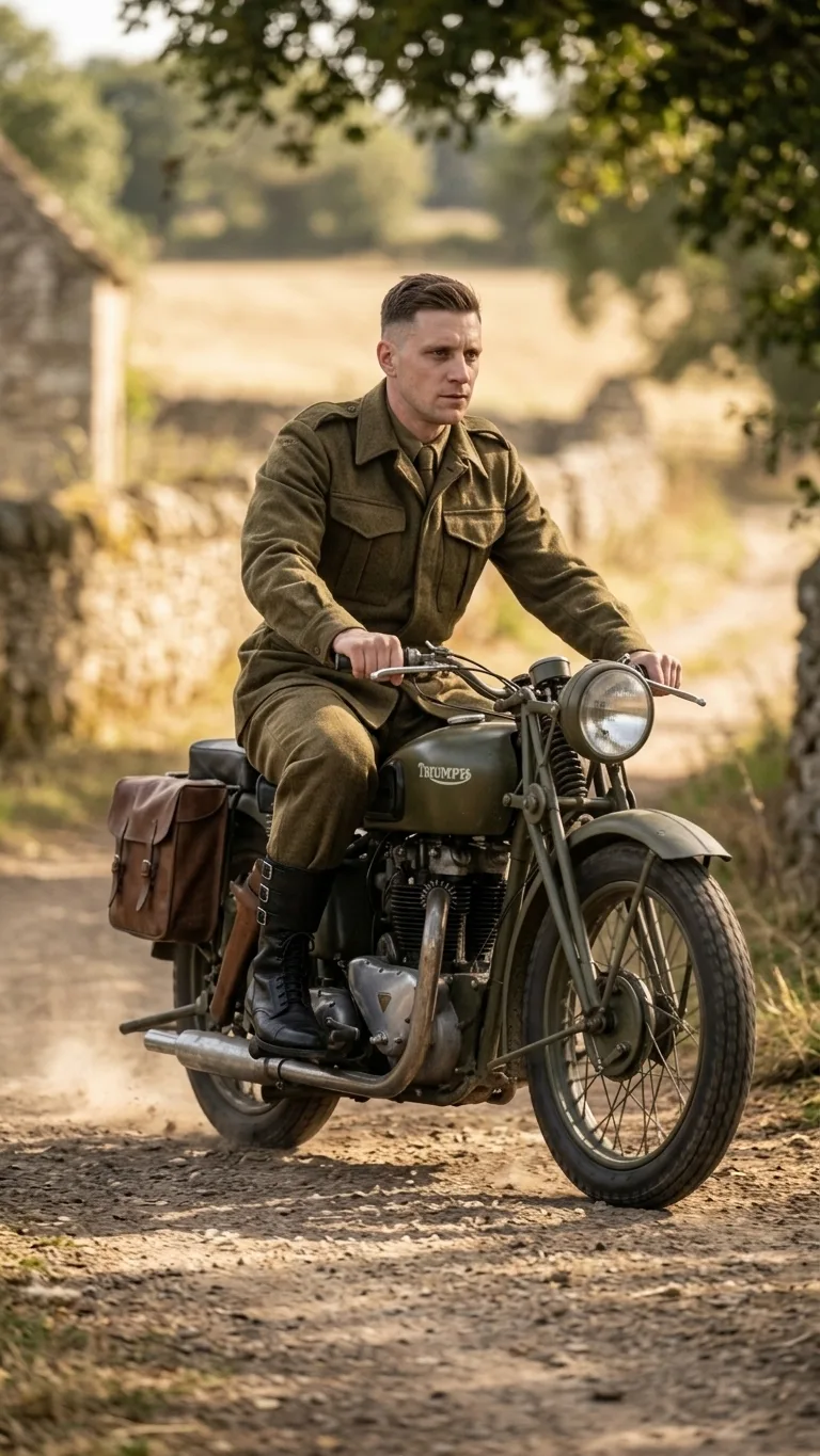 WW2 German Dispatch Rider Leather Boots – Vintage Military Motorcycle Riding Boots