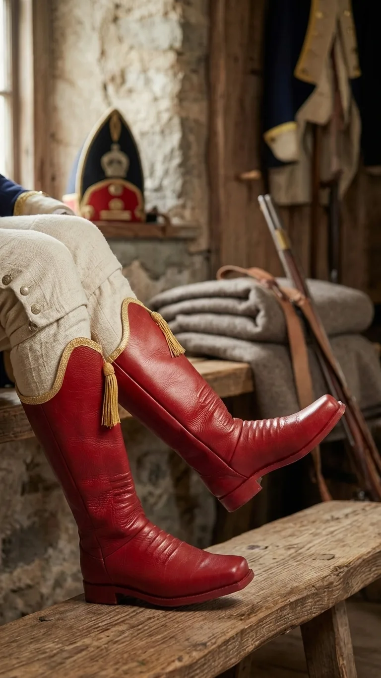 Napoleonic War French Officer Boots — Premium Leather Reproduction Cavalry Riding Boots