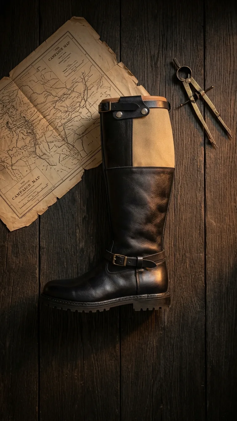 German WWII Luftwaffe Flying Pilot Boots – Vintage Military Aviation Leather Boots