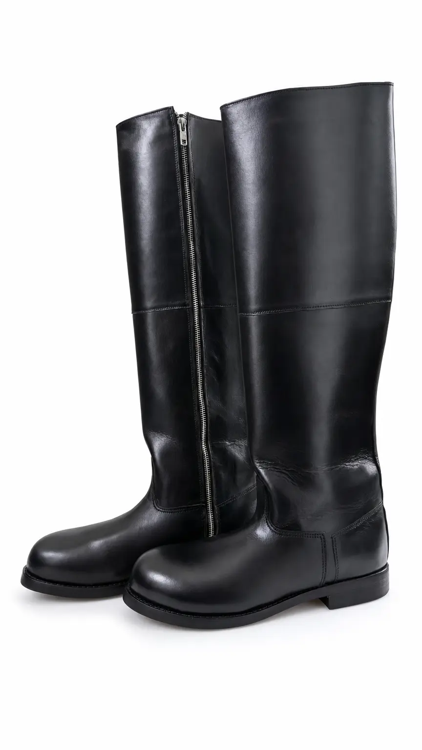 Handmade Long Riding Boots with Zipper – Premium Leather Equestrian Boots for Women & Men