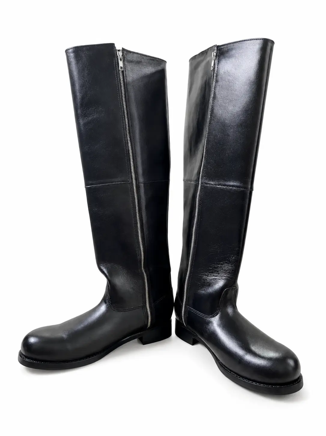 Handmade Long Riding Boots with Zipper – Premium Leather Equestrian Boots for Women & Men