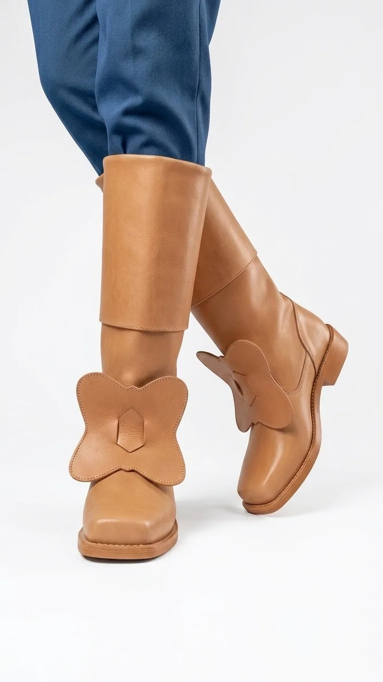 Handmade 16th Century Musketeer Boots | Renaissance Leather Boots