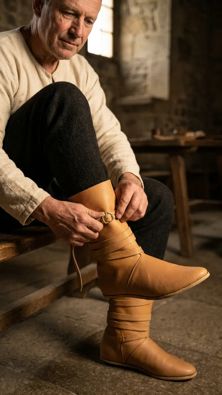 Ernest Medieval Boots – Light Brown | Classic Historical Leather Boots