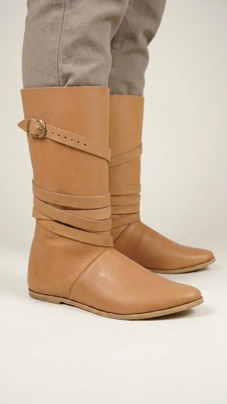 Ernest Medieval Boots – Light Brown | Classic Historical Leather Boots