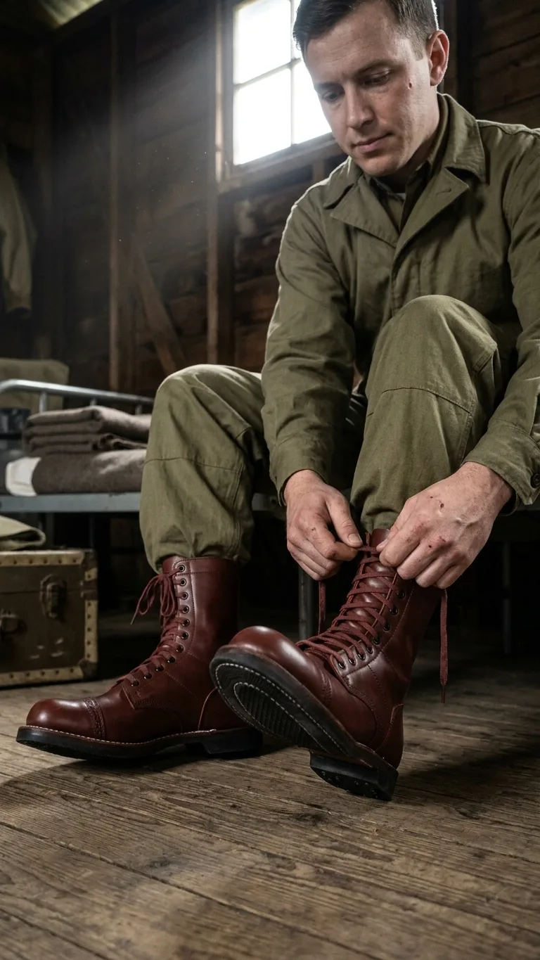 WW2 Reproduction American Paratrooper Boots – US Army Leather Jump Boots