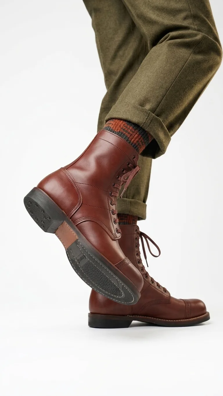 WW2 Reproduction American Paratrooper Boots – US Army Leather Jump Boots