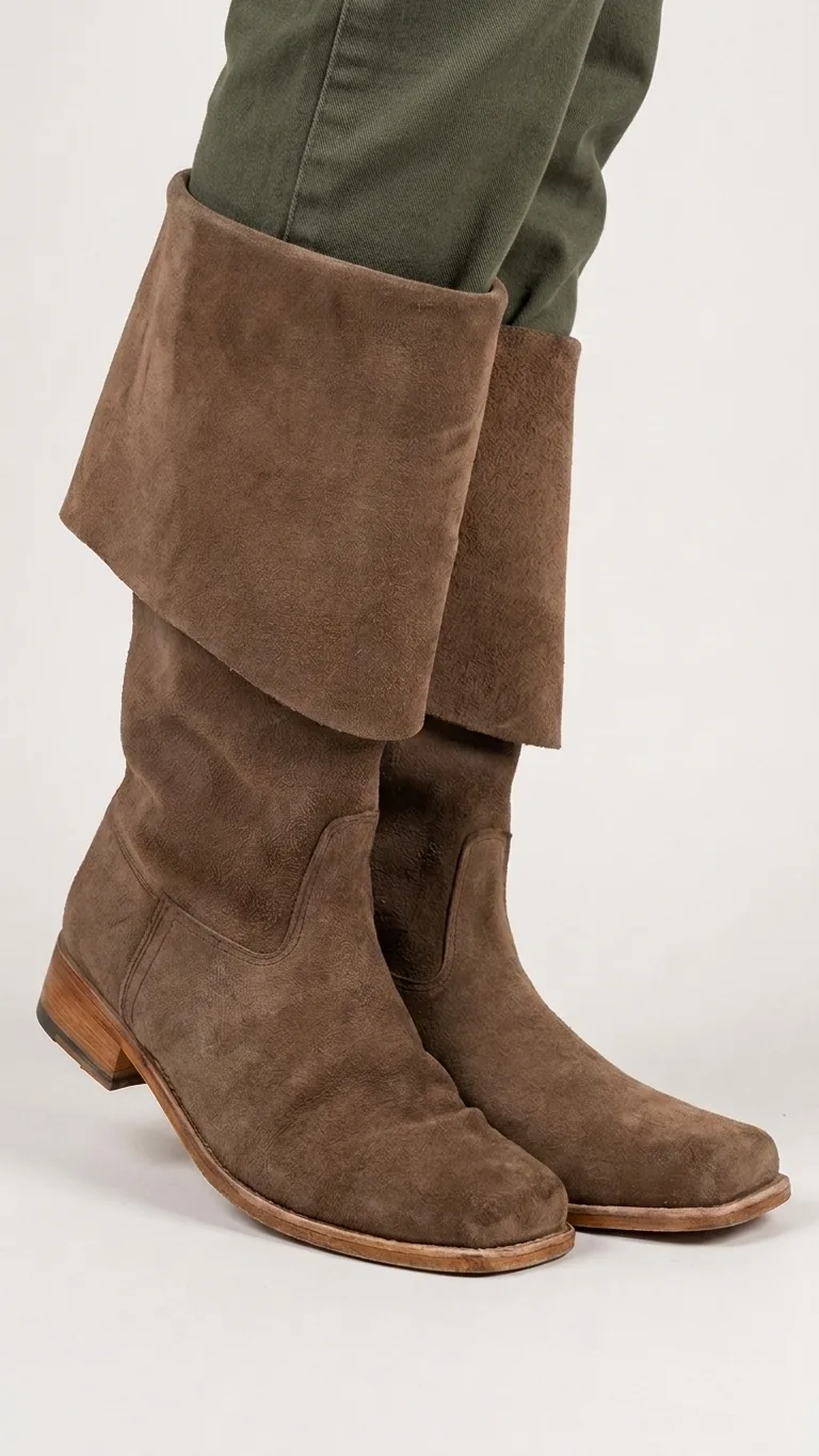 Pirate Boots — Renaissance Leather Boots (Cosplay, LARP, Medieval, Buccaneer)