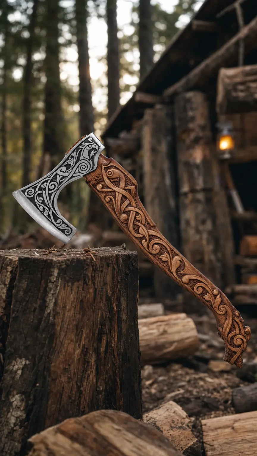 Fenrisulfr Hand-Forged Bearded Viking Axe