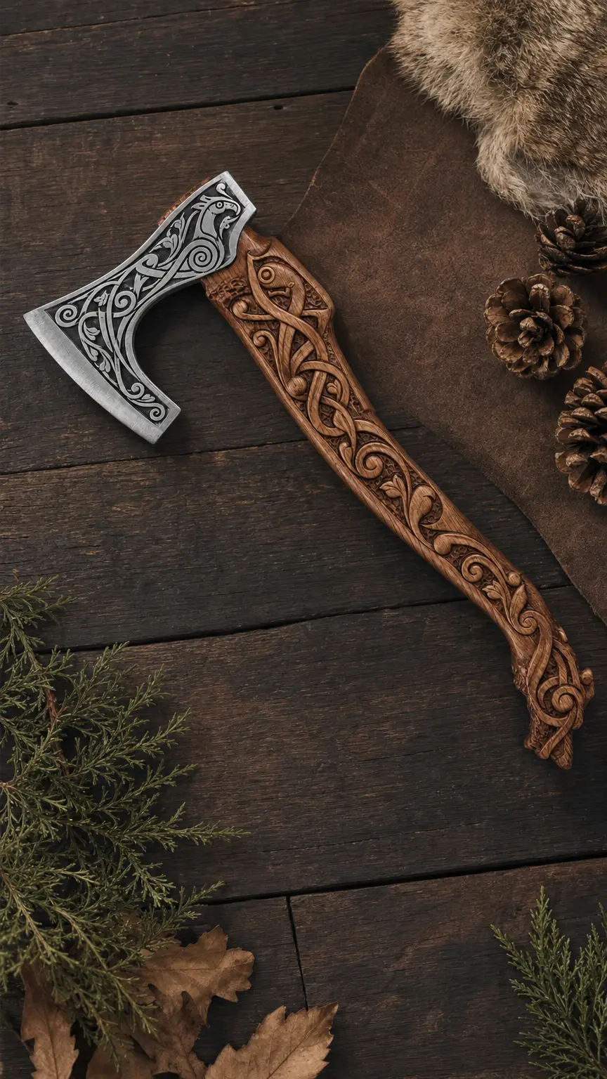Fenrisulfr Hand-Forged Bearded Viking Axe