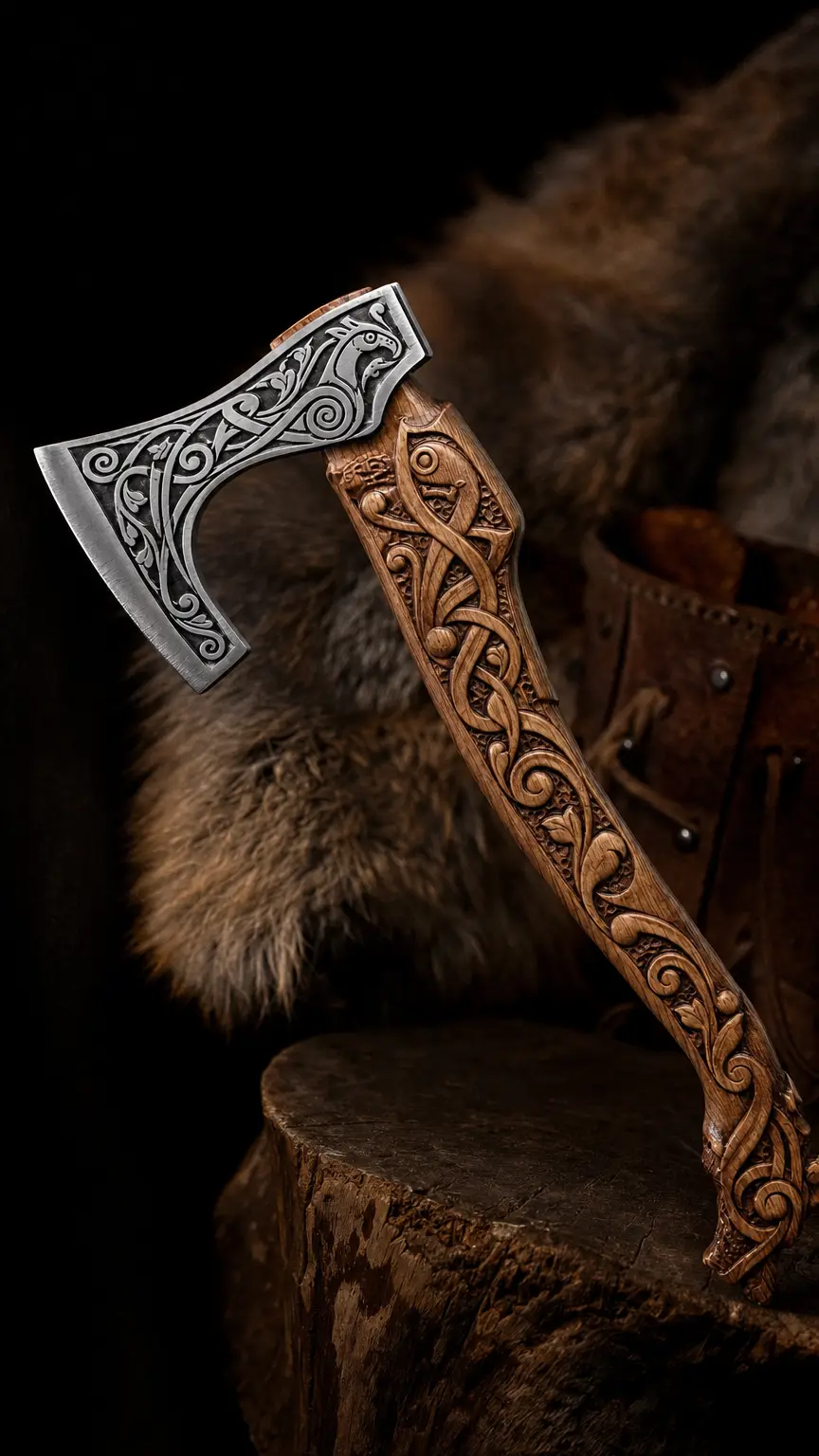 Fenrisulfr Hand-Forged Bearded Viking Axe