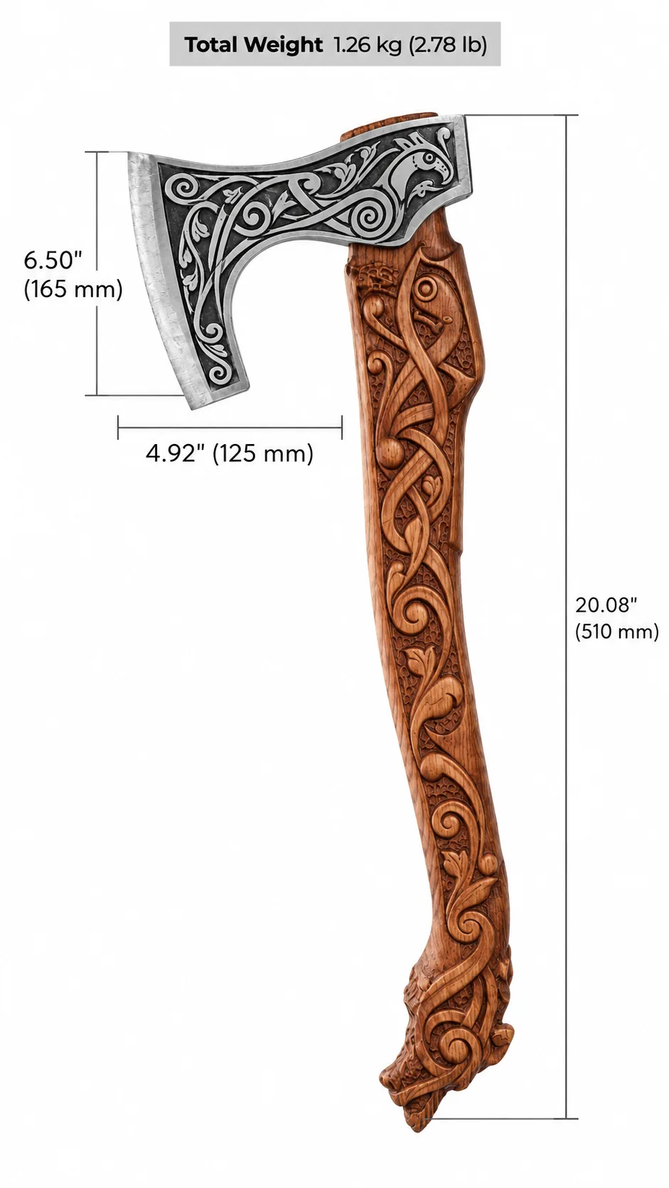 Fenrisulfr Hand-Forged Bearded Viking Axe