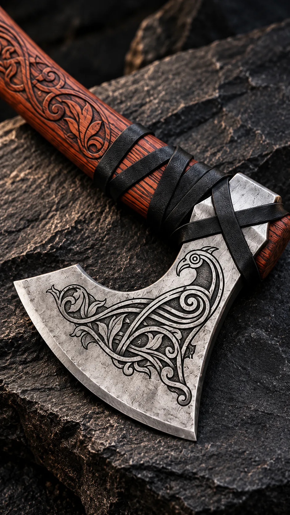 Ravenwarden Norse-Inspired Decorative Raven Axe