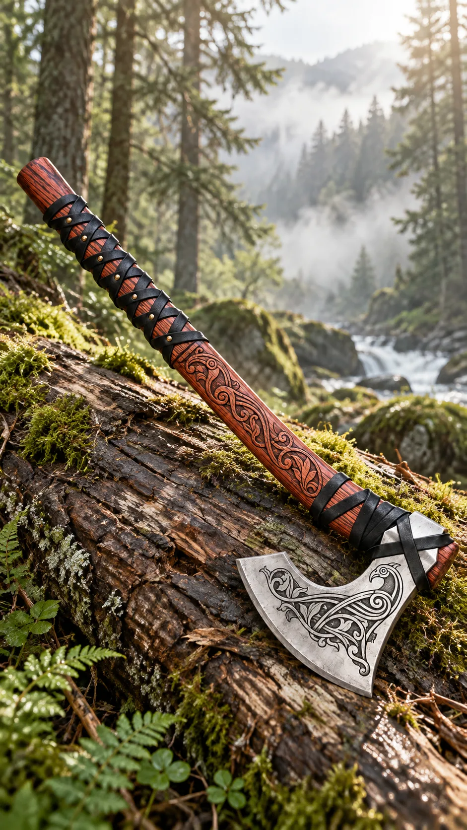 Ravenwarden Norse-Inspired Decorative Raven Axe