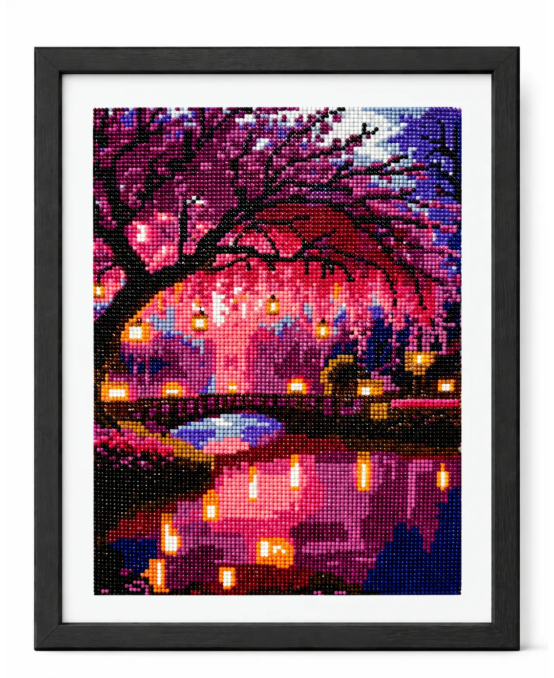 Midnight Sakura – Handmade 5D Diamond Art