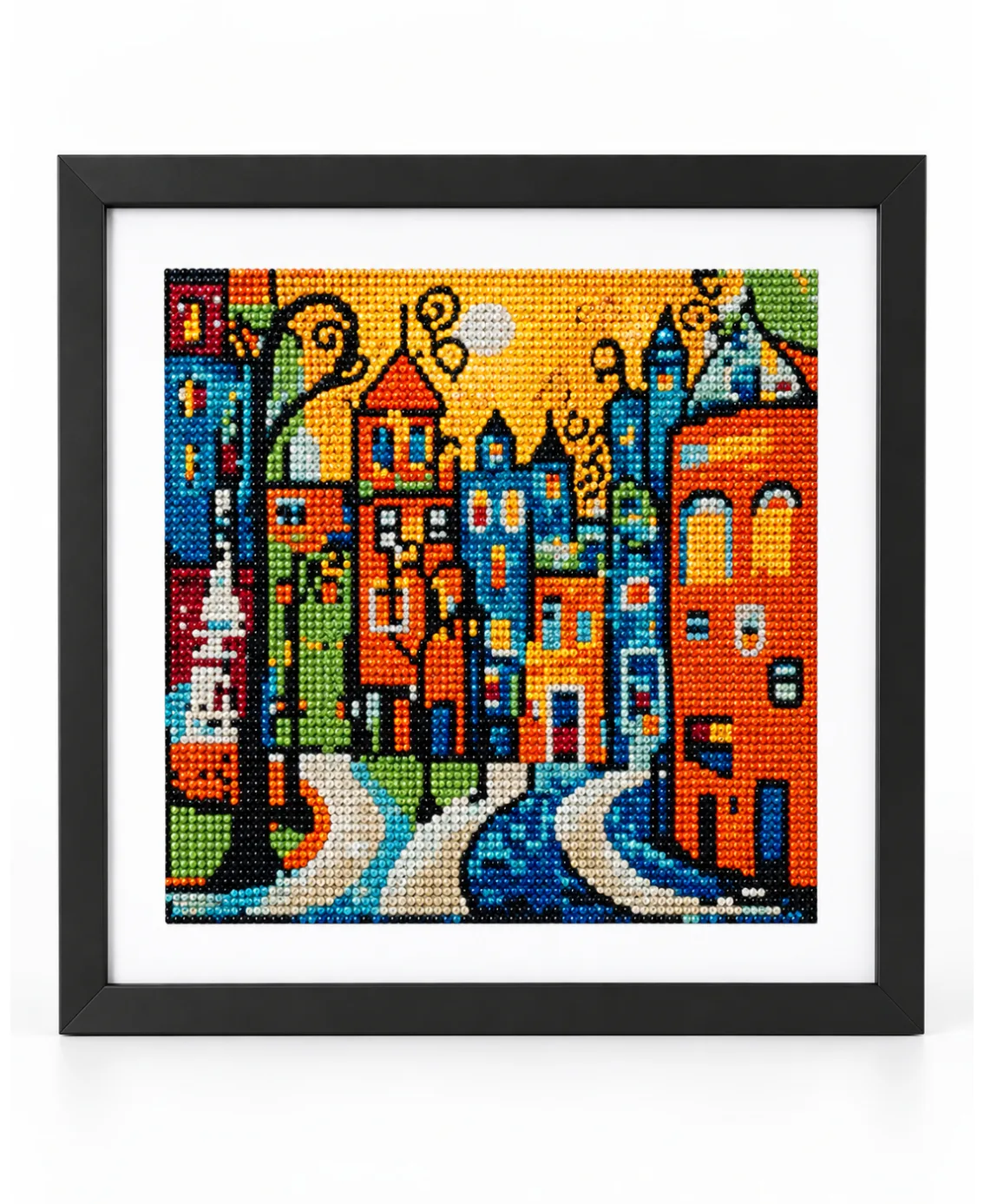Golden City Streets – Handmade 5D Diamond Art