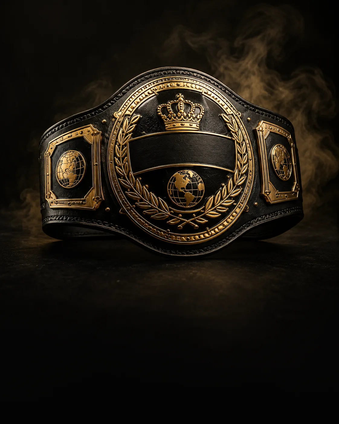 Black & Gold championship belt finish
