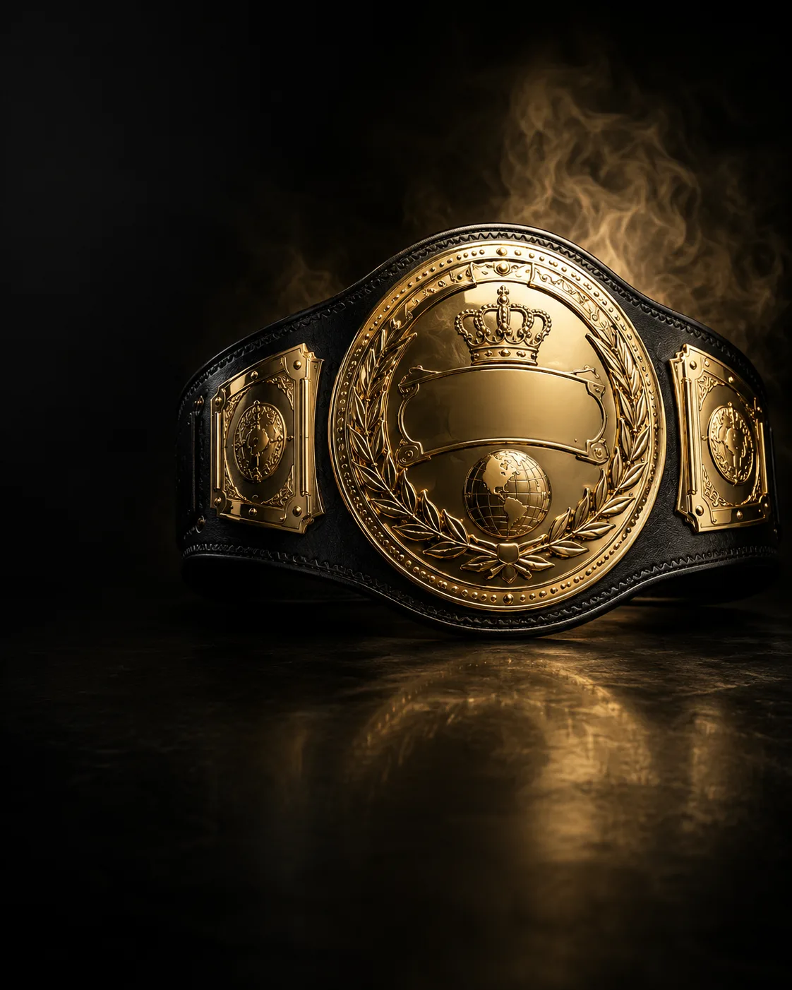 Classic Gold championship belt finish