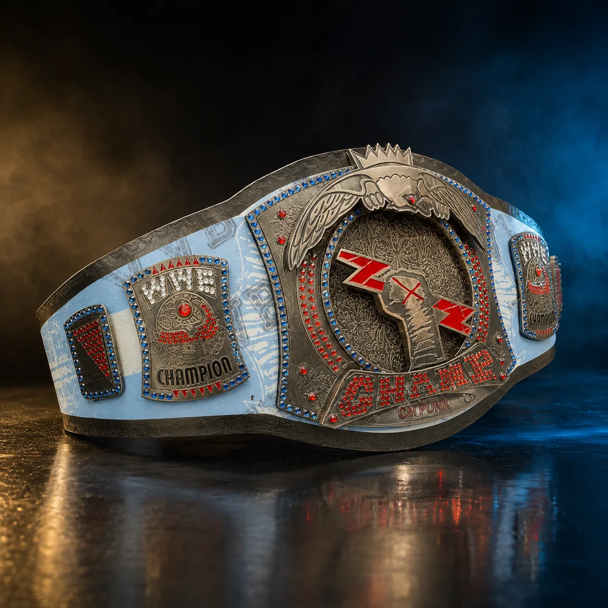 CM Punk 434-Day Record Custom Spinner Championship Belt media 4