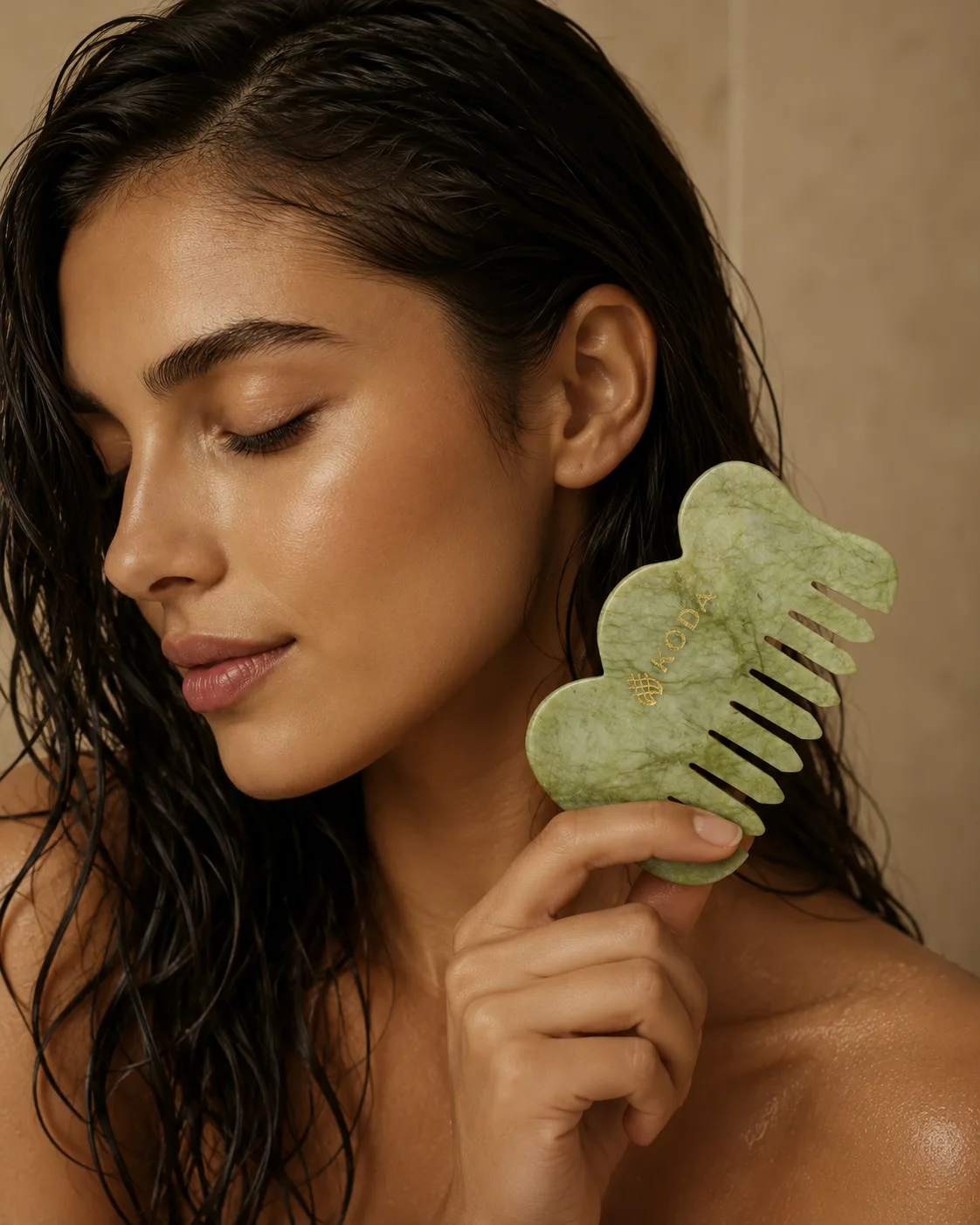 Jade Gua Sha Comb